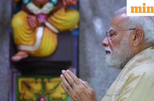 PM Modi offers prayers at Delhi temple, renews service pledge after 25 years as head of govt | Watch