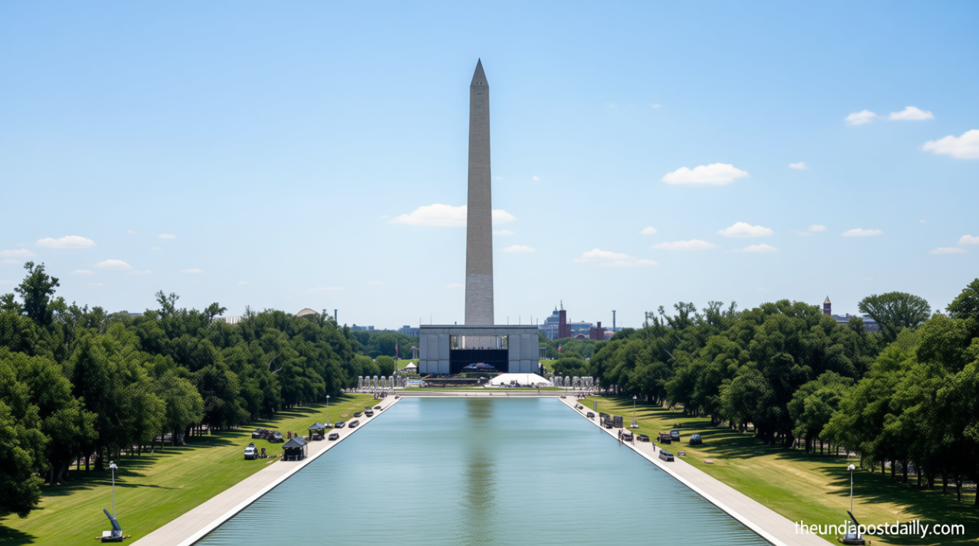 Trump says Washington Reflecting Pool restored, warns monument vandals of 10-year prison sentence