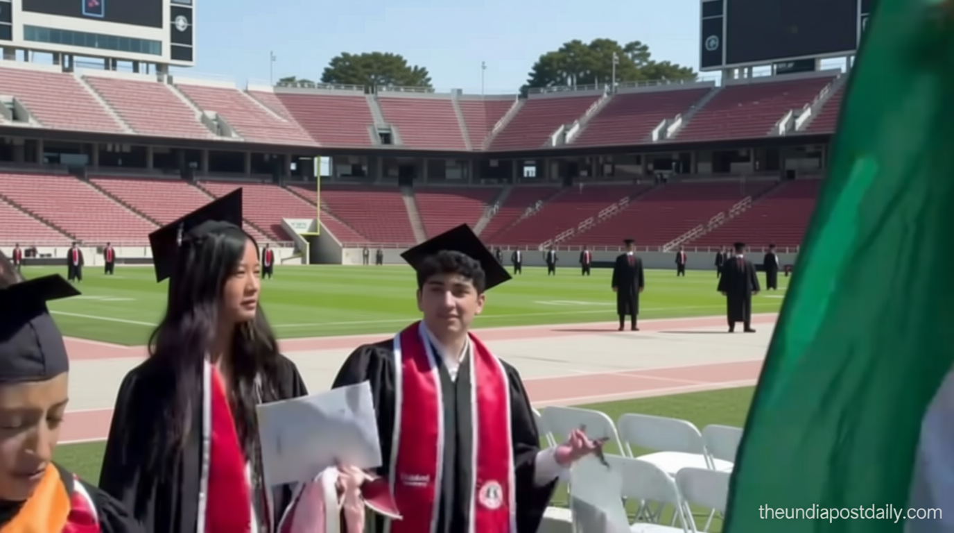 Google CEO and Stanford alumnus Sundar Pichai faces student protests at University’s commencement ceremony | Video