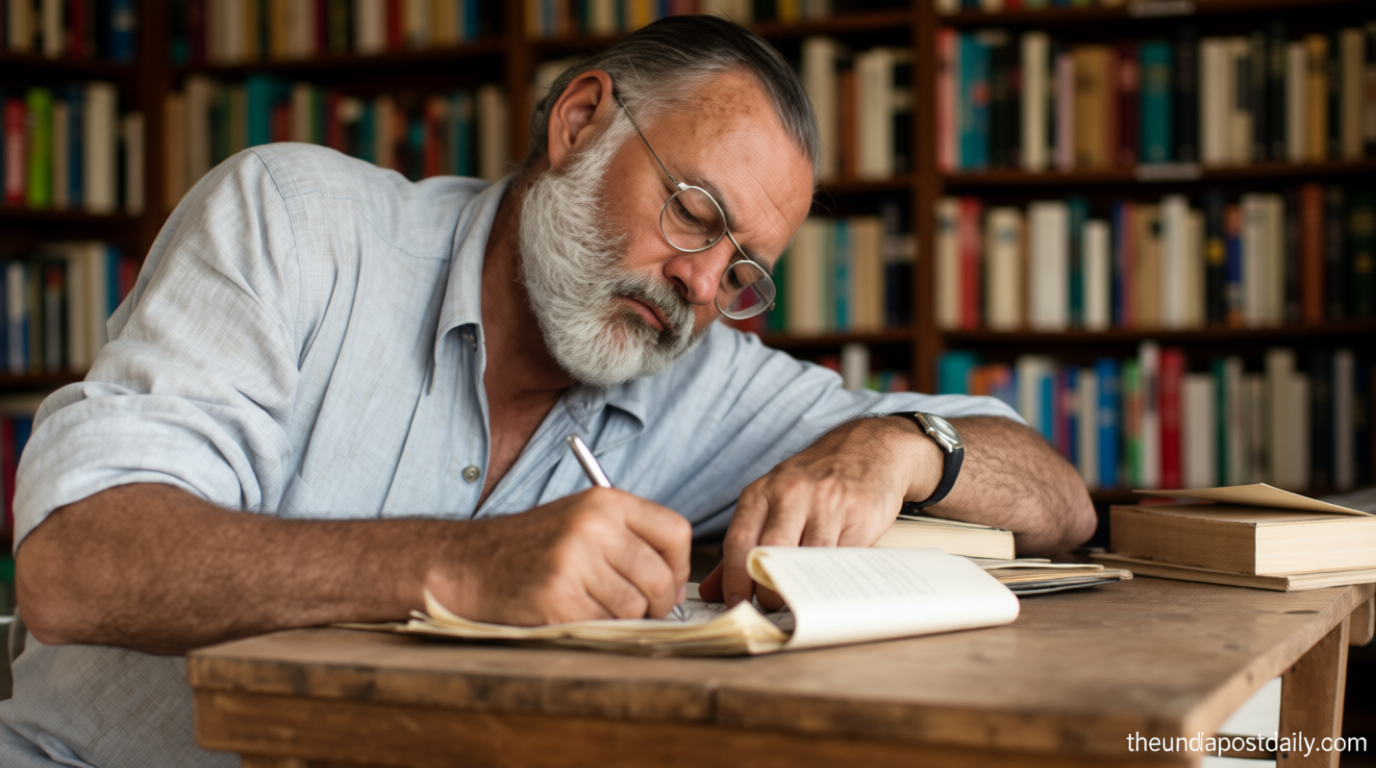 Quote of the day by Ernest Hemingway: ‘Before you react, think. Before you spend, earn. Before you criticise….’
