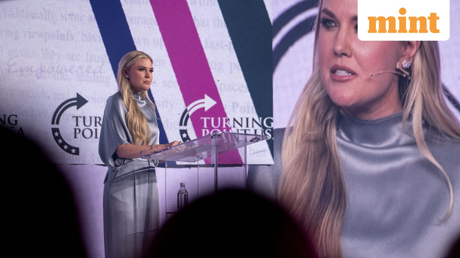 Erika Kirk shuts down heckler after she accuses her of ‘protecting pedophiles’