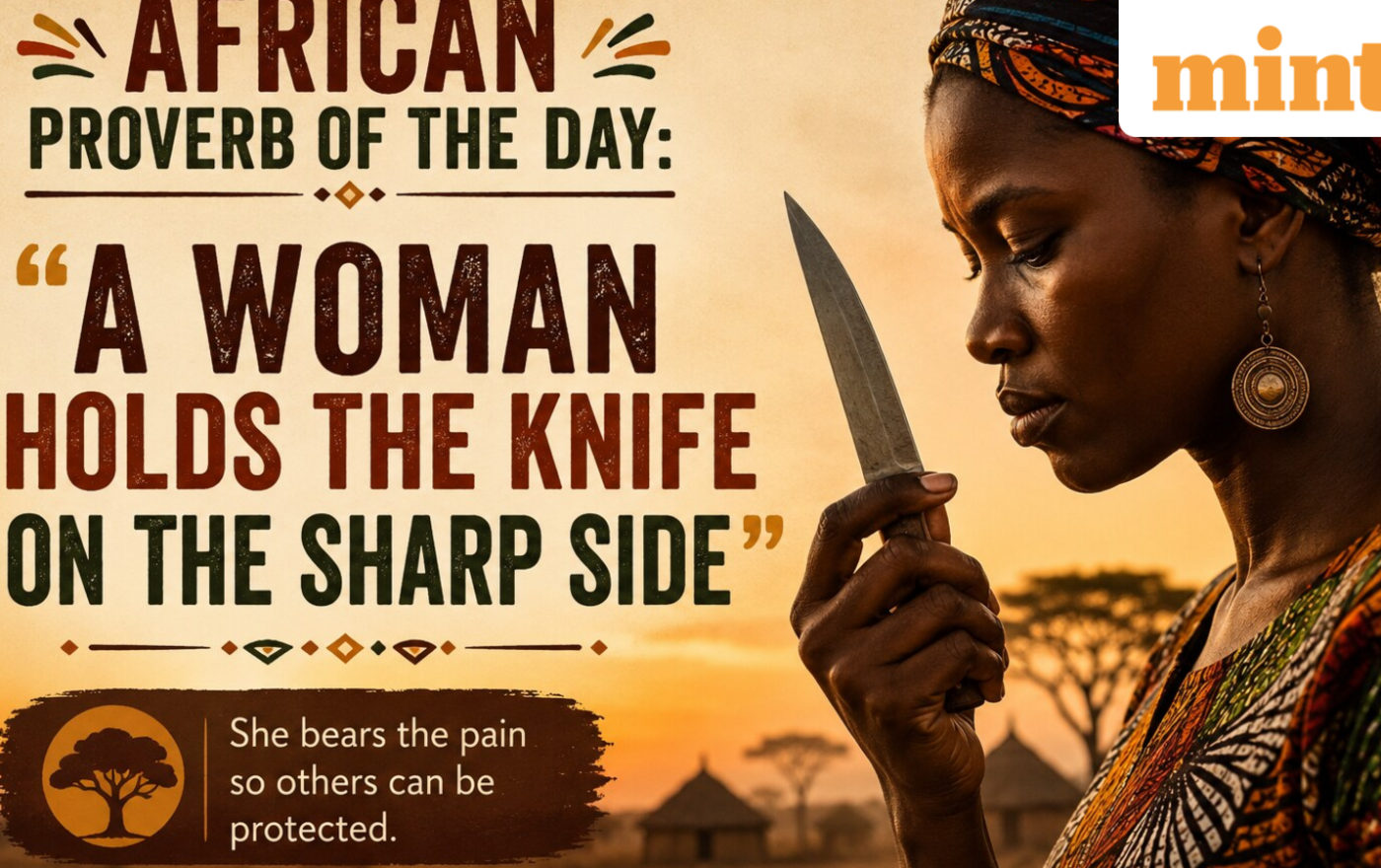 African Proverb of the Day: ‘A woman holds the knife on the sharp side’