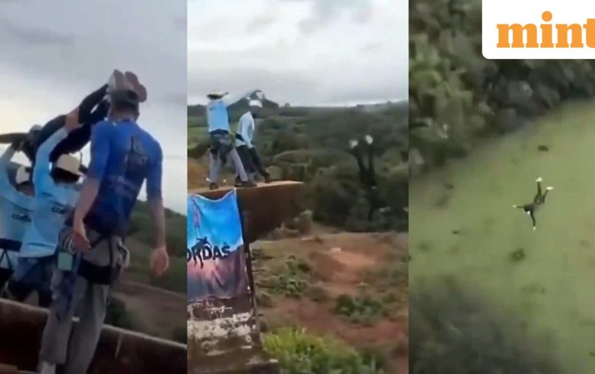Brazilian woman dies in bungee jumping tragedy after safety cord was allegedly not attached