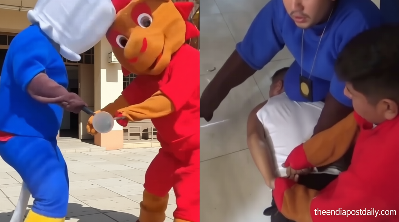 Peruvian cops disguised themselves as World Cup mascots to catch suspected drug dealer off guard