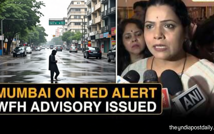 IMD issues red alert for Mumbai, forecasts heavy rain and strong winds; BMC urges people to stay indoors