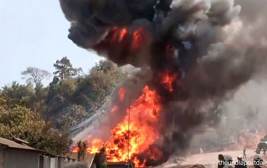Mob attacks Assam Rifles camp in Manipur, torches vehicles after search operation