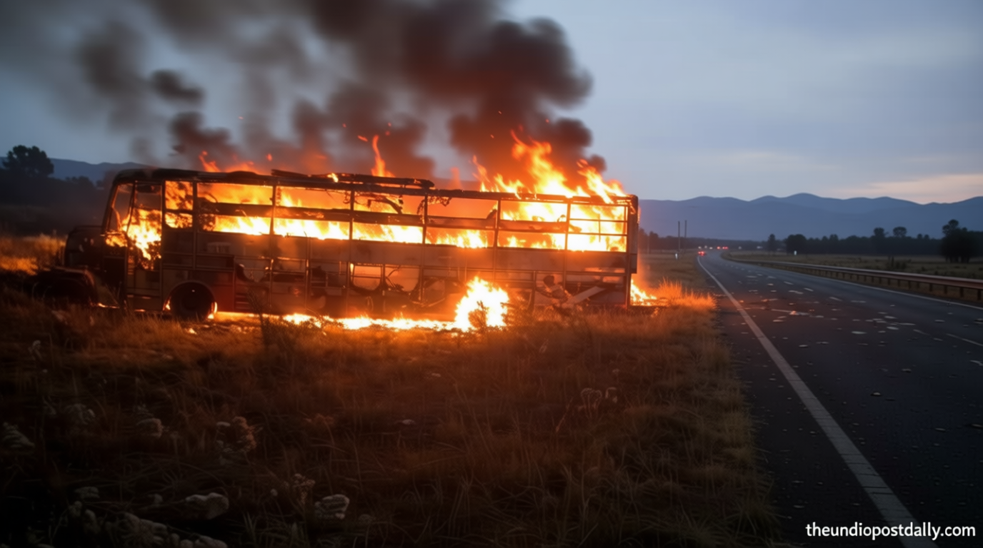 Delhi-Mumbai Expressway: 7 killed, over 15 injured as bus rams into truck, catches fire in Rajasthan’s Dausa