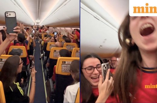 Viral video: 30,000 feet above ground, Spanish fans learn about World Cup win, ‘If your Spain jersey only has one star’