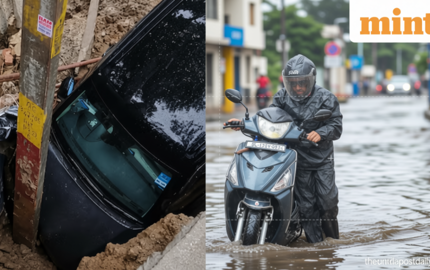 Delhi-NCR rain havoc: 7-year-old drowns in flooded plot, road collapses, car falls into excavation
