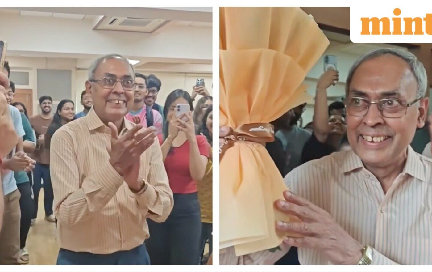 Watch: After 33 years at XLRI, professor gets emotional guard-of-honour farewell from students, staff