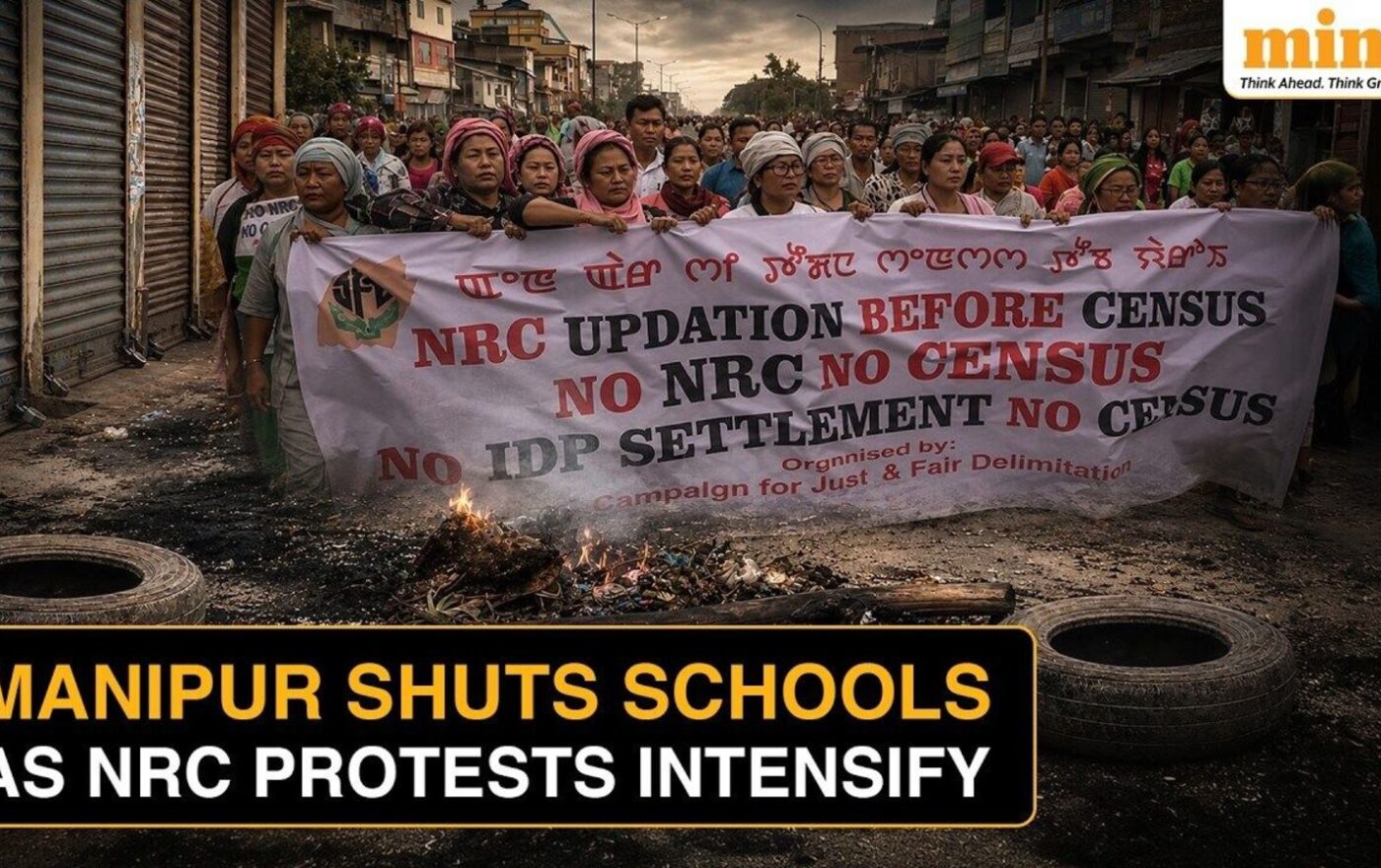 Manipur shuts all educational institutes for 3 days amid protests over Census before NRC