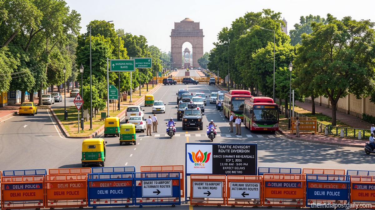Delhi Traffic Advisory: Major diversions today for BRICS motorcade rehearsals; check routes to airport, railway stations