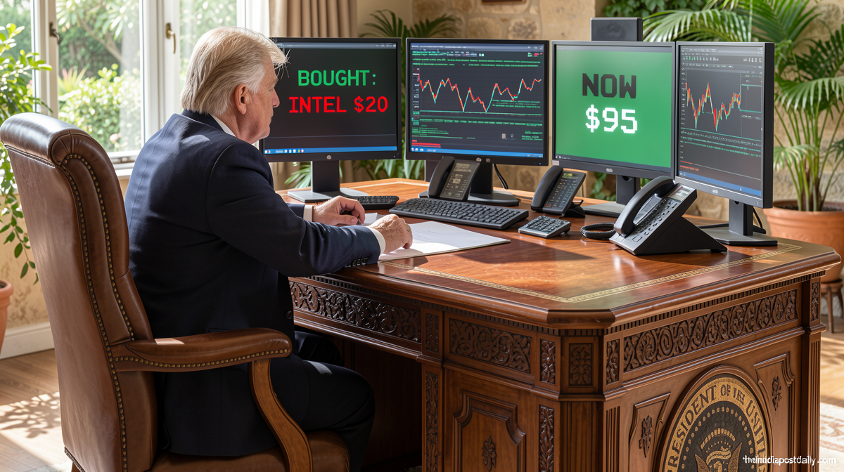 Trump shares AI image showing Intel stock price jump from $20 to $95, claims ‘hundreds of billions’ in gains for US