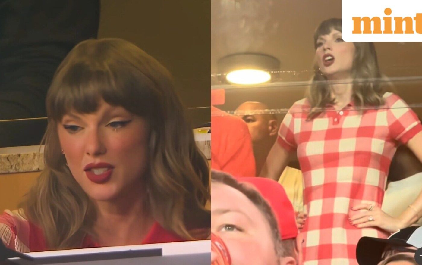 Taylor Swift makes first public appearance since wedding in red gingham dress at Travis Kelce’s Chiefs game